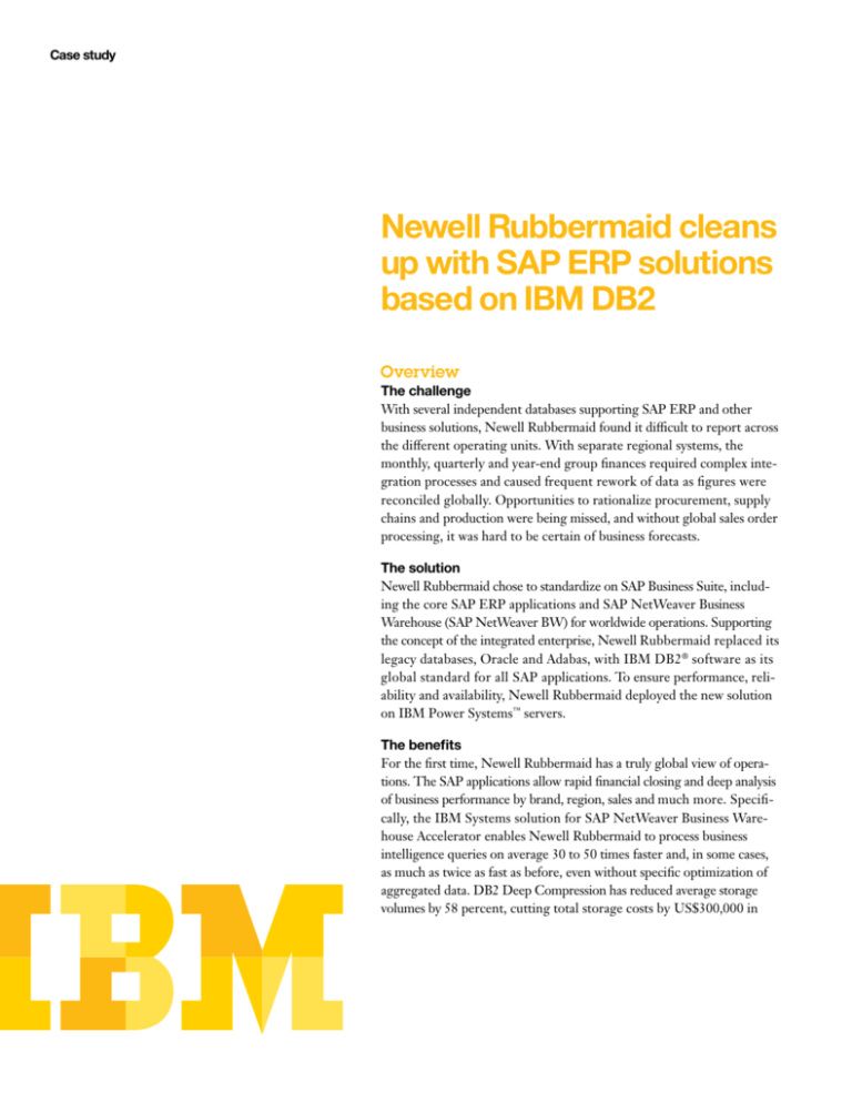 newell rubbermaid case study solution