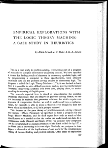 Empirical Explorations with the Logic Theory Machine