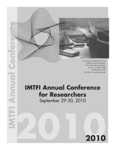 Conference Program and Bios. - IMTFI