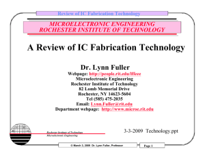 A Review of IC Fabrication Technology - People