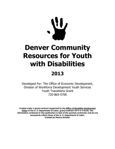 Denver Community Resources for Youth with Disabilities