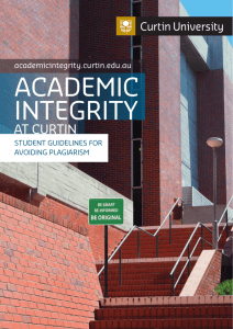 ACADEMIC INTEGRITY - Curtin University