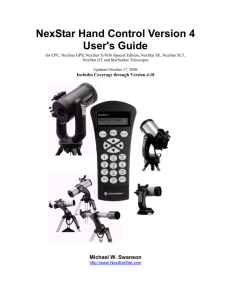 NexStar Hand Control Version 4 User's Guide