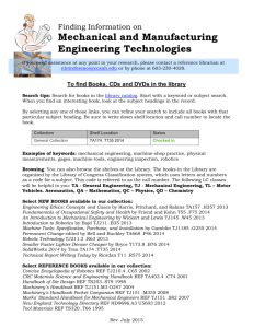 Mechanical and Manufacturing Engineering Technologies