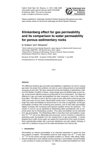 Klinkenberg effect for gas permeability and its comparison to water