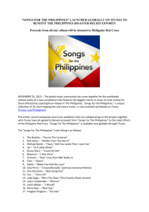 “SONGS FOR THE PHILIPPINES” LAUNCHED GLOBALLY