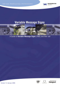 Variable Message Signs - UK Government Web Archive