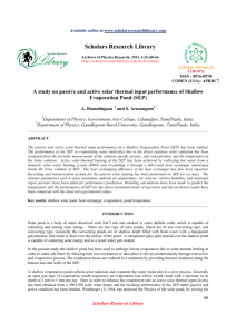 A study on passive and active solar thermal input performance of