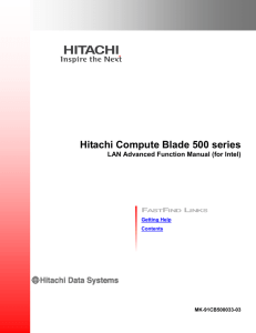 Hitachi Compute Blade 500 series LAN Advanced Function Manual