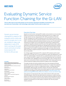 Evaluating Dynamic Service Function Chaining for the Gi-LAN