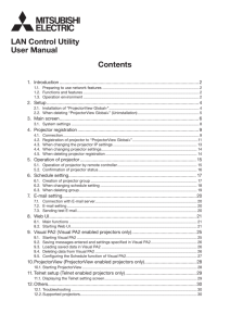 LAN Control Utility User Manual Contents