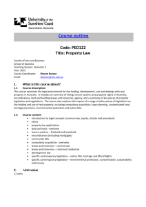 PED122 Course Outline Semester 2, 2015