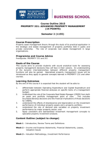 Course Outline 2015 PROPERTY 331 - Course outlines