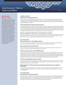 Ariba Discovery™ FAQs for Buyers and Sellers