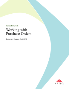 Working with Purchase Orders for Ariba Network Suppliers