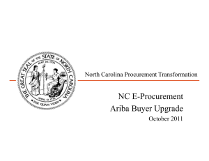 NC E-Procurement Ariba Buyer Upgrade