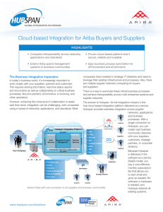 Cloud-based Integration for Ariba Buyers and Suppliers