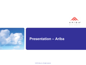 Ariba Commerce Cloud Corporate Overview
