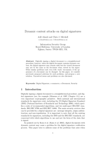 Dynamic content attacks on digital signatures