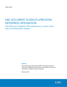 EMC Document Sciences xPression Enterprise Integration