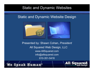 Static & Dynamic Web Design