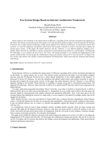 Eco-System Design Based on Internet Architecture Framework