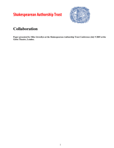 Collaboration - Shakespearean Authorship Trust