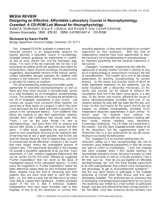 Media Review: Crawdad: A CD-ROM Lab Manual for Neurophysiology