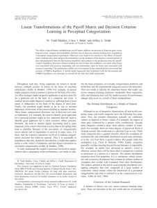 Linear Transformations of the Payoff Matrix and Decision