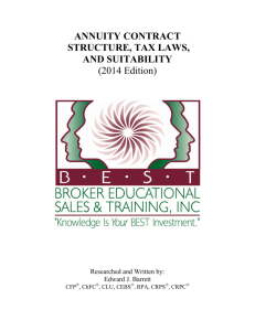 ANNUITY CONTRACT STRUCTURE, TAX LAWS