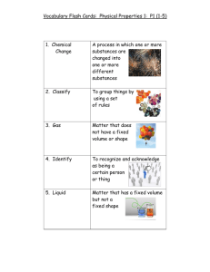 Vocabulary Flash Cards: Physical Properties 1: P1 (1
