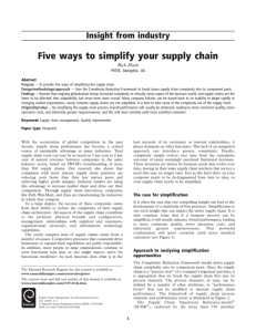 Five ways to simplify your supply chain