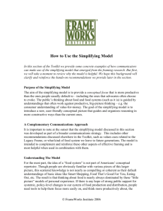 How to Use the Simplifying Model