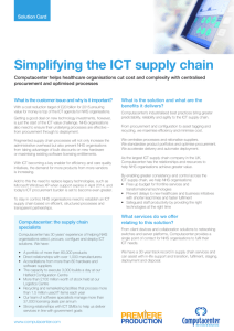 Simplifying the ICT supply chain