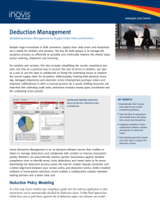 Deduction Management - Simplifying Vendor Management for