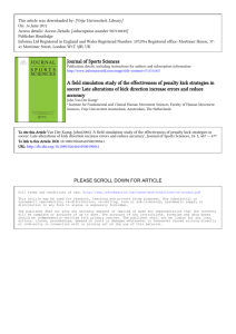 Journal of Sports Sciences A field simulation - VU