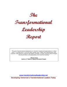 The Transformational Leadership Report