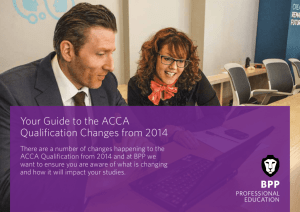 Your Guide to the ACCA Qualification Changes from 2014