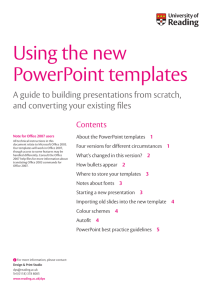 Using the new PowerPoint templates
