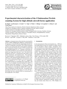 Experimental characterization of the COndensation PArticle counting