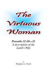 Proverbs 31:10—31 A description of the Lamb's Wife