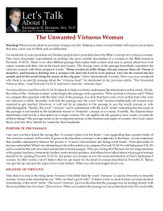 The Unwanted Virtuous Woman