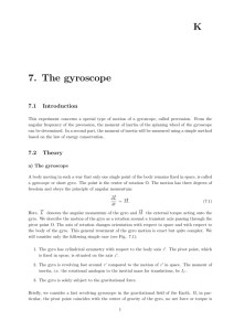 7. The gyroscope K