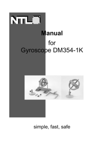 Manual for Gyroscope DM354-1K