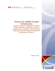 Protocol for AANDC Funded Infrastructure