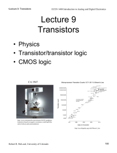 Transistors - Department of Electrical, Computer, and Energy