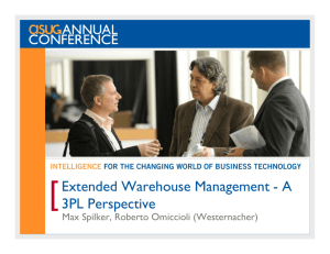 Extended Warehouse Management - A 3PL Perspective