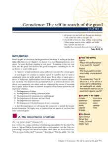 Conscience: The self in search of the good - Feric