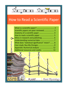 How to Read a Scientific Paper - ASPB Journals