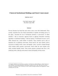 Clustered Institutional Holdings and Stock Comovement